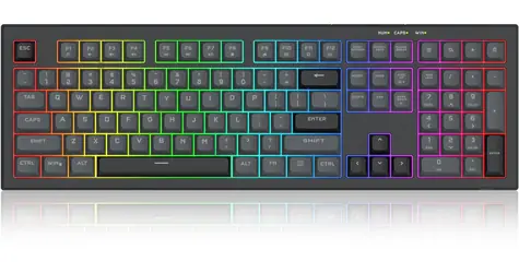 Redragon K518 Crux čierna / Herná klávesnica / RGB / USB / US
