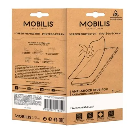 Mobilis 036310 Screen Protector Anti-Shock IK06 Clear pre Apple iPhone15/15Pro
