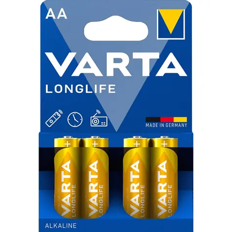 Varta Longlife Batéria AA 4ks / 1.5V / alkalická / v blistri