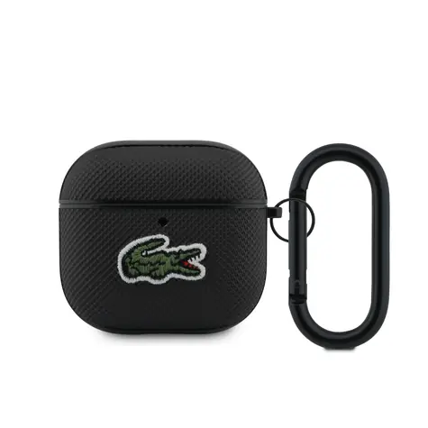 Lacoste Petit Pique Croc Logo Patch Puzdro pre AirPods 4 Black
