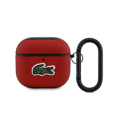 Lacoste Petit Pique Croc Logo Patch Puzdro pre AirPods 4 Red