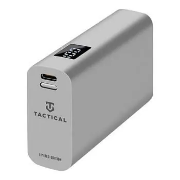 Rozbalené - Tactical EDC Brick 9600mAh Raw šedá / Power Bank / 22.5 W / USB-A / USB-C / rozbalené