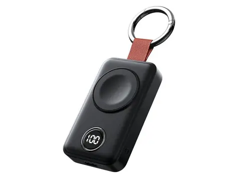 Rozbalené - Joyroom JR-WQW01 čierna / Prenosná bezdrôtová nabíjačka pre hodinky / 2000mAh / rozbalené