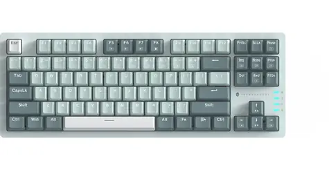Rozbalené - Thunderobot K87 zelená / herná klávesnica / mechanická / Red Switches / podsvietená / USB / 1.5m / rozbalené
