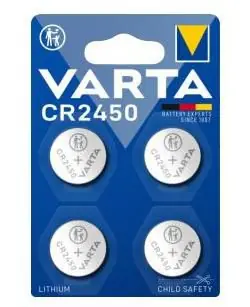 Varta Gombíková batéria CR2450 4ks / 3.0V / 570 mAh / lítium / v blistri 