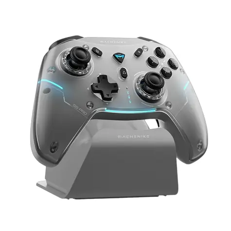 Machenike G5Pro Max sivá / Bezdrôtový herný ovládač s nabíjacou stanicou / Bluetooth / 2.4GHz / Switch/Switch 2 / Android 