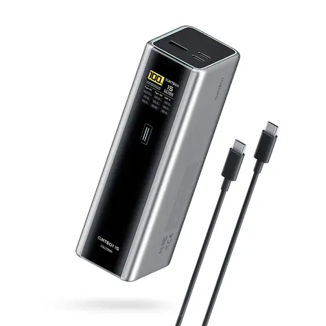 Cuktech CKPB200UGLGR Powerbanka 210W sivá / 20000mAh / 2x USB-C / USB-A