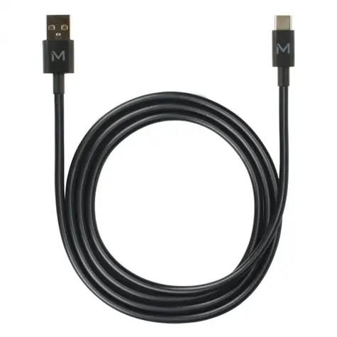 Mobilis 020013 Kábel USB-A/USB-C 15W 1m čierna / 1x USB-C (M) / 1x USB-A (M)