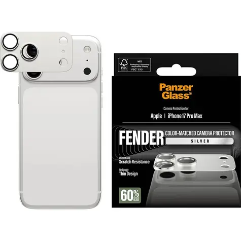PanzerGlass FENDER Apple iPhone 17 Pro Max strieborný ochranný hliníkový prvok fotoaparátu