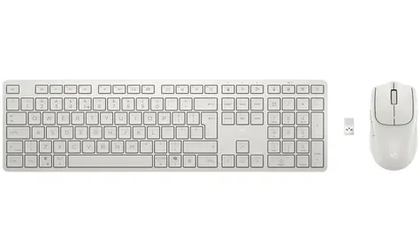 HP 490C Multi-Device Mouse Keyboard biela / bezdrôtová klávesnica s myšou / USB / Bluetooth 
