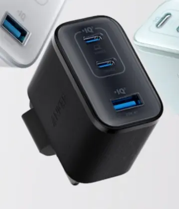 Anker Nano nabíjačka do siete čierna / 70W / 2xUSB-C / USB-A