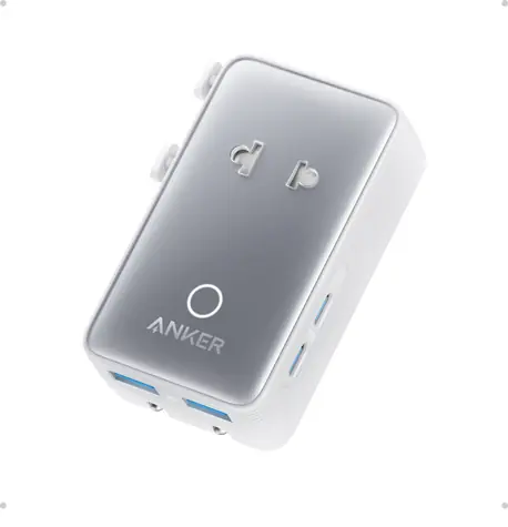 Anker Nano biela / Cestovná nabíjacia stanica / 20 W / 2xUSB-C / 2xUSB / s adaptérmi pre zásuvky UK/US/AU/ EU