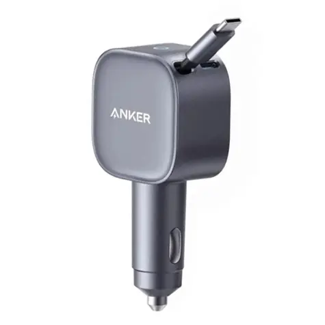 Anker Nano šedá / Nabíjačka do auta / navíjací kábel USB-C / 75W