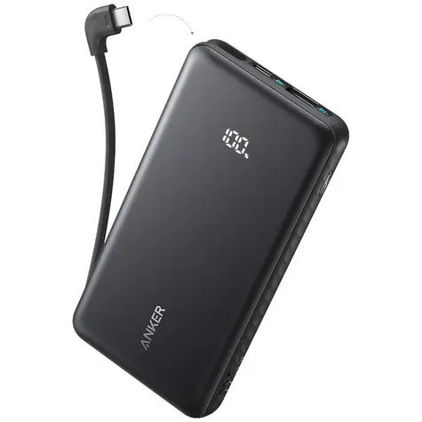 Anker Zolo 10000mAh čierna / Powerbanka / 22.5W / s káblom USB-C / USB-C