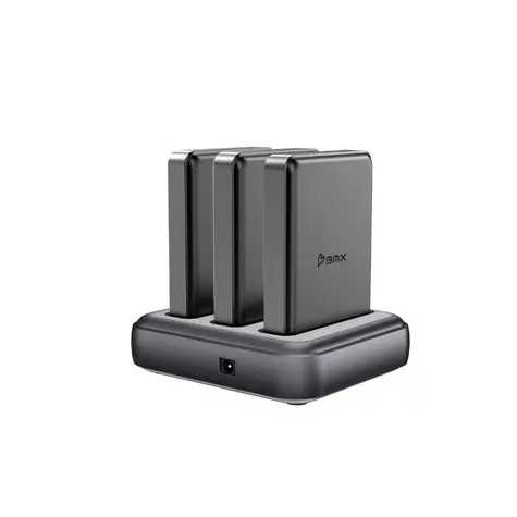 BMX SolidSafe™ nabíjacia stanica s 3 slotmi pre powebanky SolidSafe 5K & 10K čierna
