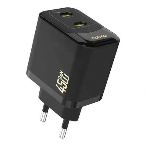 Dudao A28PEU sieťová nabíjačka čierna / 2x USB-C / 45W