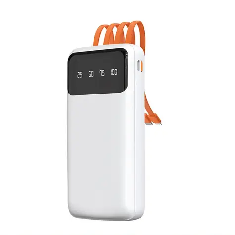 Dudao K6Pro 10000mAh biela / Powerbanka / USB-C kábel / Lighting