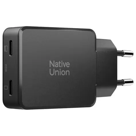 Native Union Pocket GaN 65 W čierna / 65W / 2x USB-C