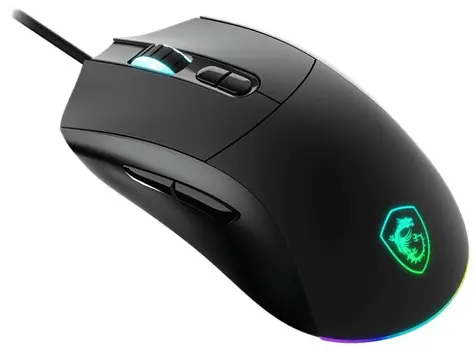 MSI Forge GM320 čierna / Herná optická myš / 12800 DPI / 7 tlačidiel / USB-A 