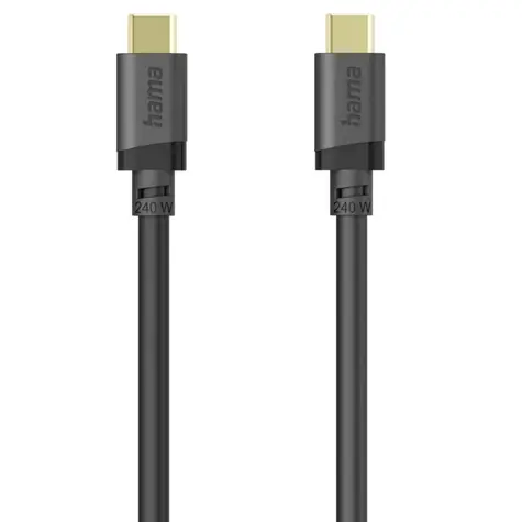HAMA 202009 Kábel USB-A (M) - USB-C (M) 1.5m 240W čierna