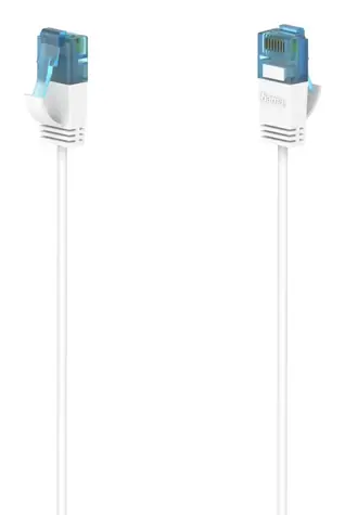 HAMA 200690 Flexi-Slim biela / Cat6a U/UTP / RJ45 / 3 m / 10 Gb/s / tenký