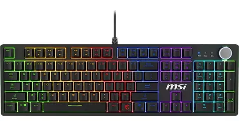 MSI FORGE GK320 Red čierna / herná klávesnica / mechanická / Red spínače / USB-A / CZ+SK Layout