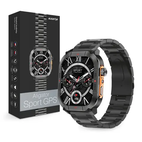 Aligator Chytré hodinky Watch Sport GPS / čierne