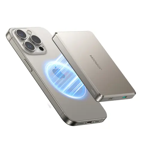 Joyroom JR-PBM08 titánová / Powerbanka / 10000mAh / 20W / 1x Lightning + 1x USB-C + bezdrôtové nabíjanie