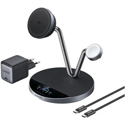 Anker Prime Bezdrôtová nabíjačka 3v1 čierna / 25 W