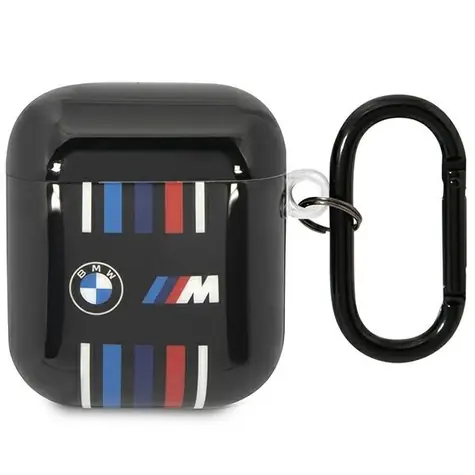 BMW Kryt pre AirPods 1/2 s viacfarebnými linkami čierna