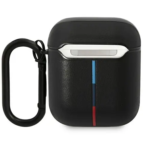 BMW Kryt pre AirPods 1/2 kožený, zakrivený, s patinou čierna