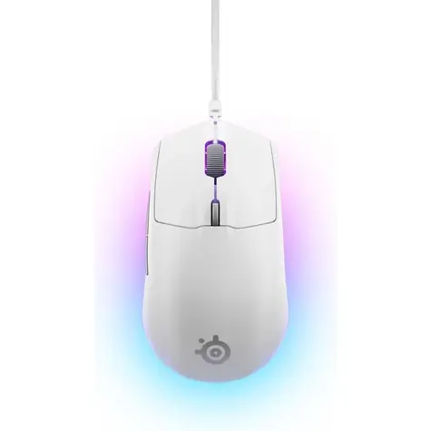 SteelSeries Rival 3 Gen 2 biela / Herná myš / optická / 8500DPI / USB-A / 2m / 6 tlačidiel
