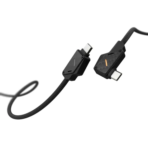 Aulumu M07 Dátový a nabíjací kábel USB-C Carbon Fiber 1,2m, Čierna