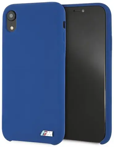 BMW Silikónový zadný kryt M Collection pre iPhone Xr modrá