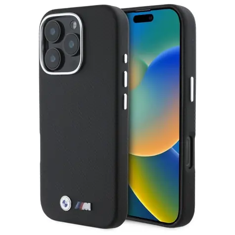 BMW Zadný kryt kovový s kevlerovým obalom Edition pre iPhone 16 Pro Max čierna