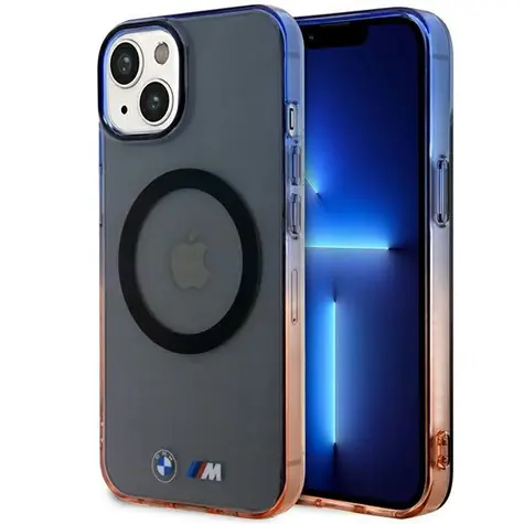 BMW Gradient Bumber MagSafe Zadný kryt pre iPhone 14 PLUS sivá