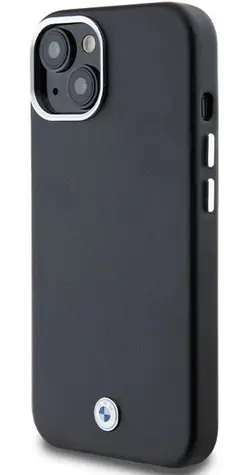 BMW Zadný kryt kovový Signature MagSafe pre iPhone 15/14/13 čierna