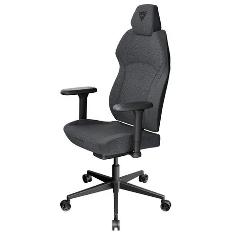 ThunderX3 SOLO 360 - Loft Air tmavo šedá / herná stolička / ergonomické / pojazdové kolieska / nosnosť 125 kg 