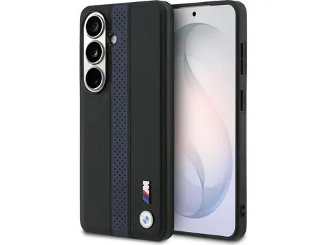 BMW Zadný kryt perforovaný s logom a pruhom MagSafe pre Samsung Galaxy S26 modrá