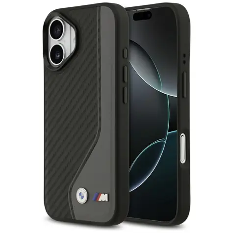 BMW Zadný kryt s karbónovým logom MagSafe pre iPhone 17 čierno-šedá