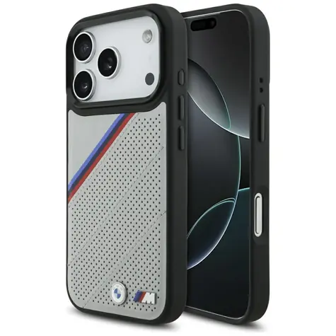 BMW Zadný kryt s trojfarebným kovovým logom MagSafe pre iPhone 17 Pre sivá