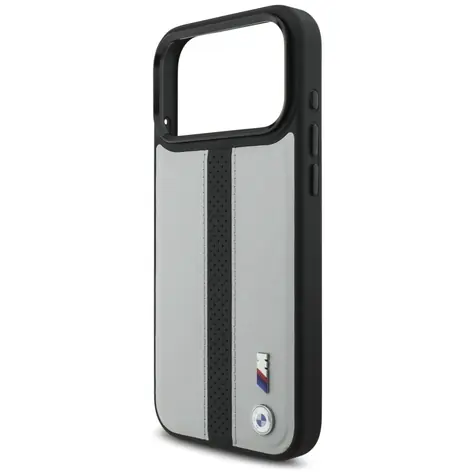 BMW Zadný kryt s perforovaným pruhom a logom MagSafe pre iPhone 17 Pre sivá