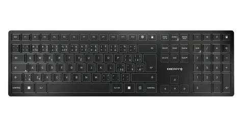 Rozbalené - Cherry KW 9100 SLIM čierna / Klávesnica / CZ+SK layout / 108 kláves / USB-C / rozbalené