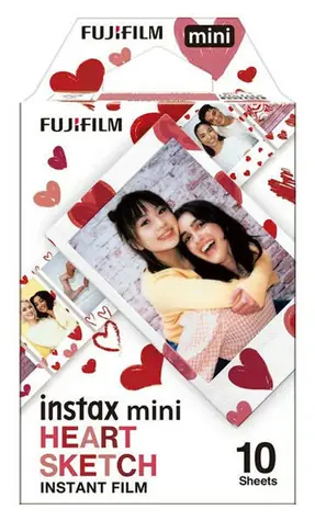 Fujifilm Instax mini Heart Sketch / 10ks fotiek