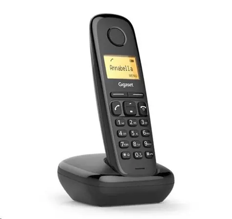 Gigaset A170 čierna / DECT bezdrôtový telefón / LCD displej