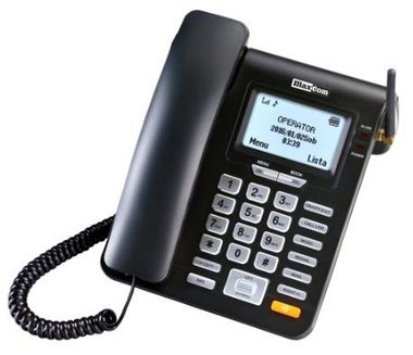 Maxcom MM28DHS čierna / Stolný telefón so slotom pre SIM kartu / batéria 600 mAh / SMS / Speed Dial / s displejom / dopredaj
