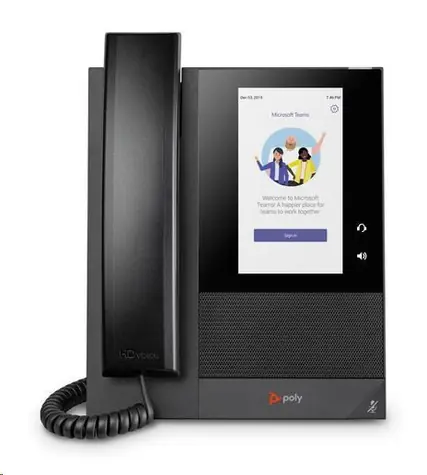 Poly CCX 400 bez zdroja čierna / telefón so slúchadlom / displej 5.0 "/ USB & 2x GLAN / kompatibilita Microsoft Teams