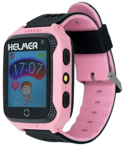 HELMER LK 707 ružová / detské hodinky s GPS lokátorom / dotykový / micro SIM / IP65 / kompatibilný s Android a iOS