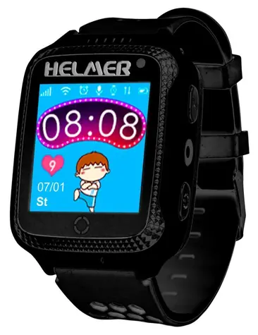 HELMER LK 707 čierna / Detské chytré hodinky / 1.44 "/ 240 x 240 / GPS lokátor / fotoaparát / SIM / IP54