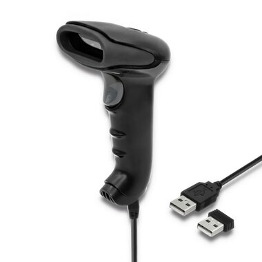 Qoltec 50868 bezdrôtová čítačka 1D a 2D čierna